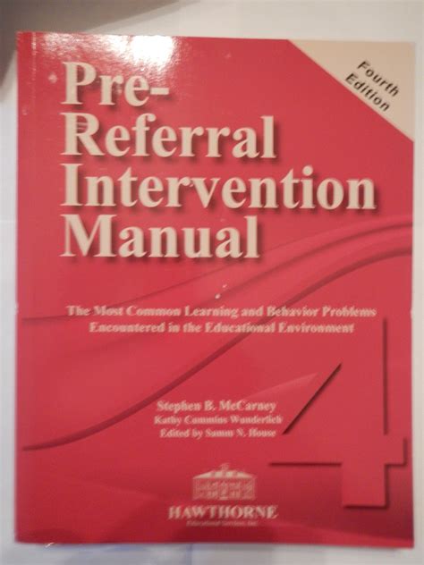 Pre Referral Intervention Manual Fourth Cummins Wunderlich Doc