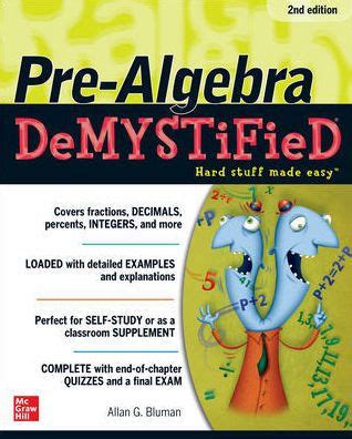 Pre-Algebra DeMYSTiFieD Second Edition Kindle Editon