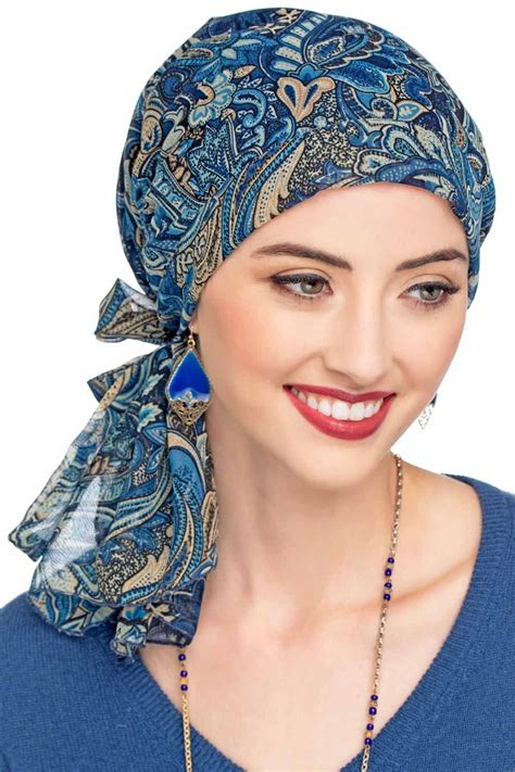 Pre-tied head scarves and wraps