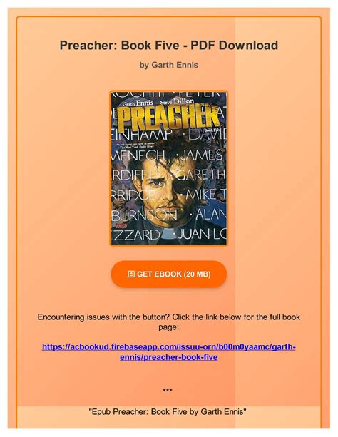 Preacher Book Five Doc