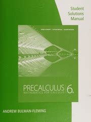 Precalculus Student Solutions Manual 2 Kindle Editon