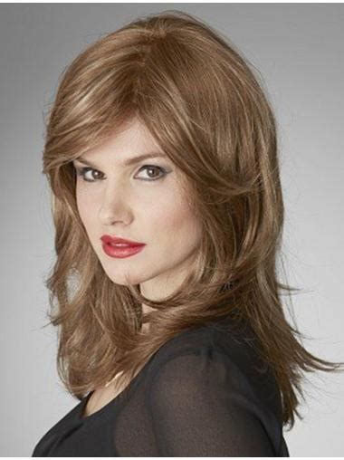 Preferential Monofilament Wavy Shoulder Length Lace Wigs