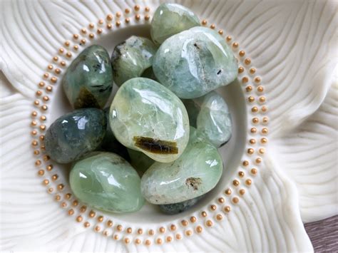 Prehnite Tumbled: Embark on a Journey of Healing, Harmony, and Spiritual Growth