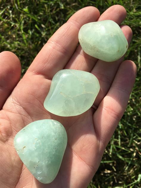 Prehnite Tumbled: The Stone of Dreams and Abundance