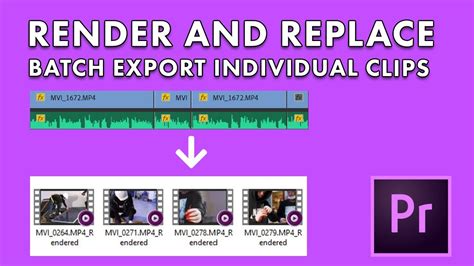 Premiere Pro: How to Export String as Individual Clips