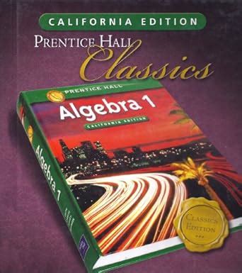 Prentice Hall Algebra 1 California Edition Answers Epub