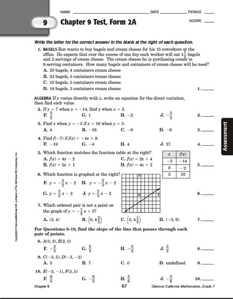 Prentice Hall Algebra 1 Chapter9 Test Answers Doc