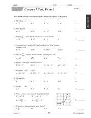 Prentice Hall Algebra 1 Work Chapter 9 Answers Doc