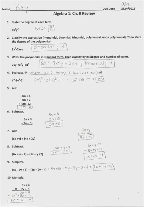 Prentice Hall Algebra 2 32 Answer Key Doc