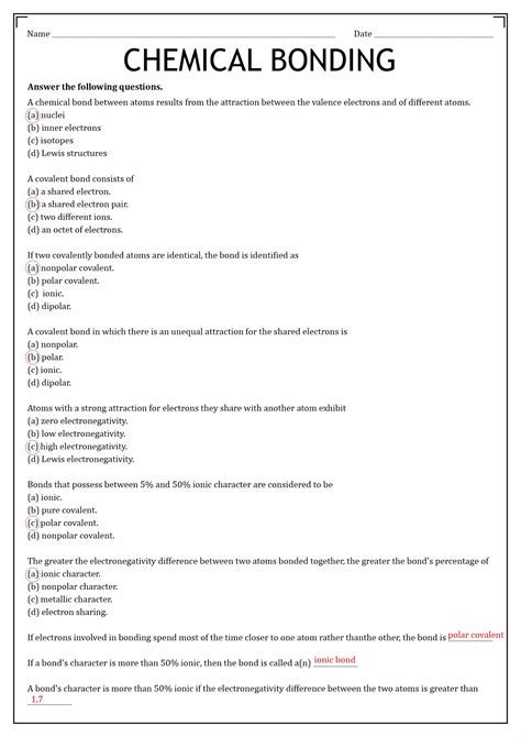 Prentice Hall Atoms Bonding Test Answers PDF