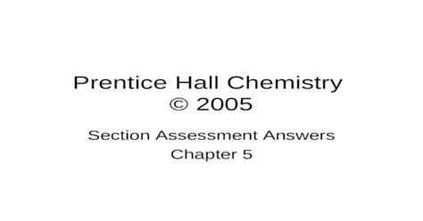 Prentice Hall Chemistry 71 Section Assessment Answers Epub