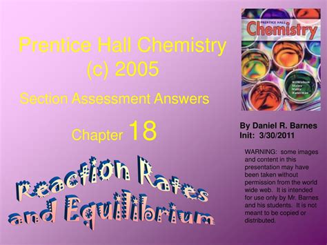 Prentice Hall Chemistry Assessment Answers Chapter 18 PDF