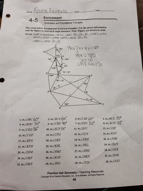 Prentice Hall Geometry 4 5 Enrichment Answers PDF