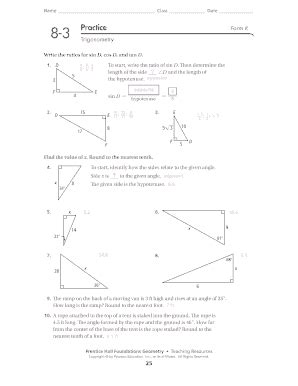 Prentice hall foundations geometry answers practice form Ebook PDF