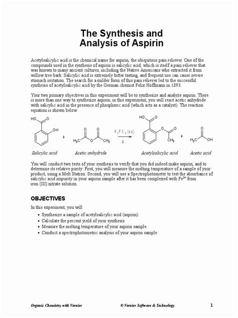 Preparation Of Aspirin Lab Report Answers Kindle Editon