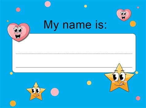 Preschool Name Tag Templates