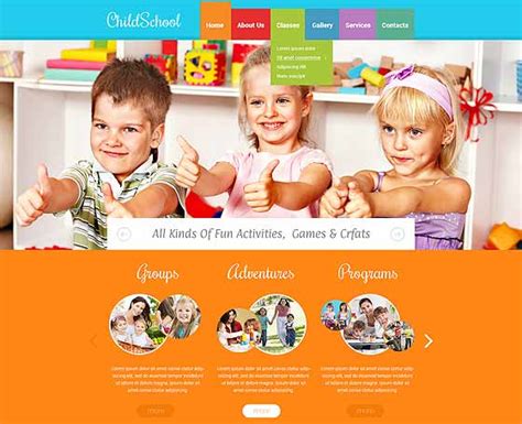Preschool Website Templates