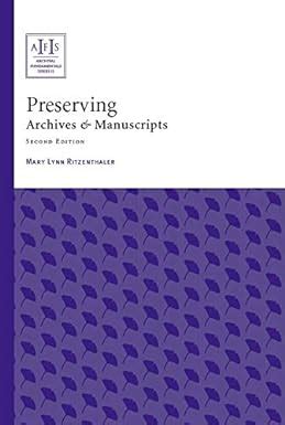 Preserving Archives and Manuscripts Ebook Doc