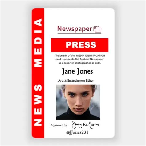 Press Card Template