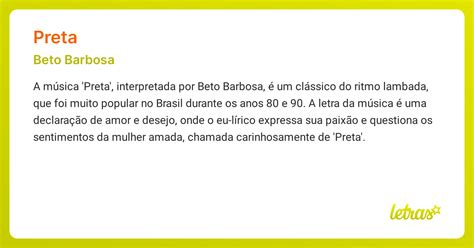 Preta Beto Barbosa: Uma Lenda da Música Brasileira