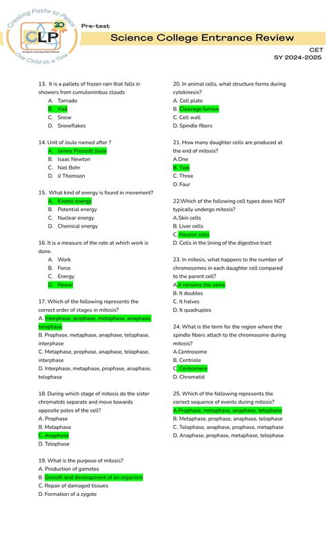 Pretest Answer Key Part 2 Kindle Editon