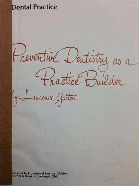 Preventive Dentistry As a Practice Builder PDF