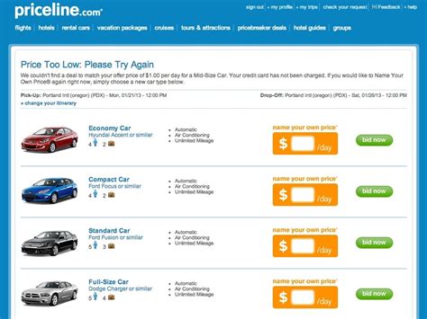 Priceline.com Car Rental: Rent Smart, Drive Happy