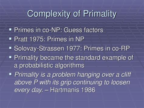 Primality: