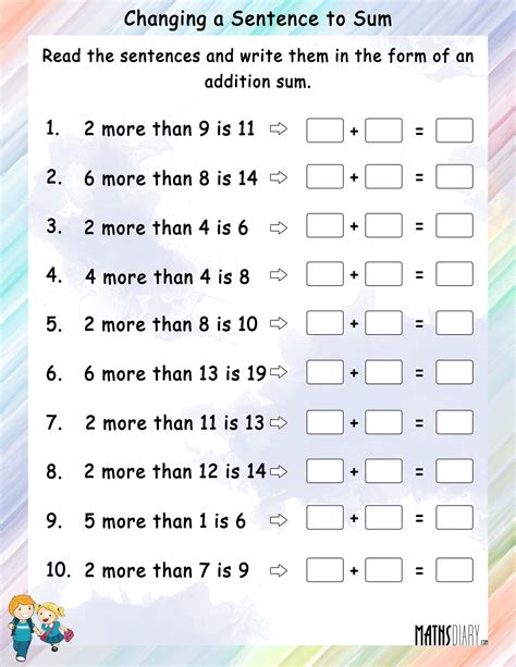 Primary 1 Maths Problem Sums Worksheets: Boost Your Child's Math Skills