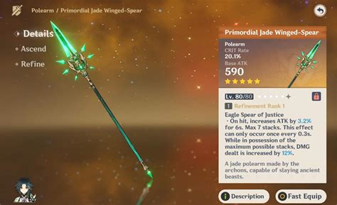 Primordial Jade Winged Spear: The Ultimate Genshin Impact Weapon Guide