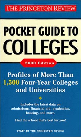 Princeton Review Pocket Guide to Colleges 2000 Edition Princeton Review Series PDF