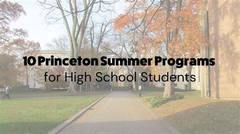 Princeton University Summer Programs: A Gateway to Excellence for Students of All Ages