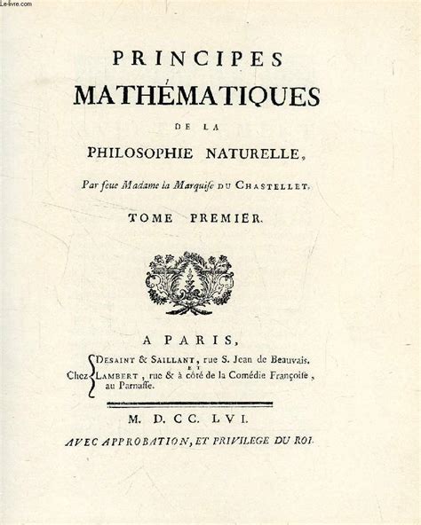 Principes Math?matiques de La Philosophie Naturelle... Doc