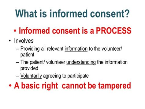 Principle 1: Informed Consent