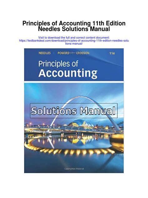 Principles Of Accounting 11th Edition Solution Manual PDF