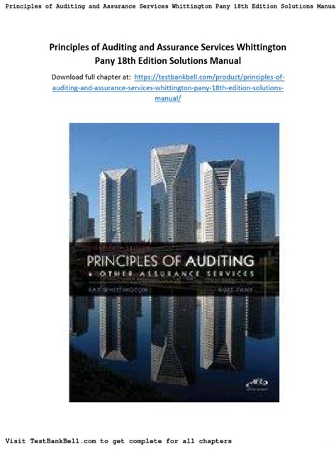Principles Of Auditing 18th Solutions Manual Ebook Reader
