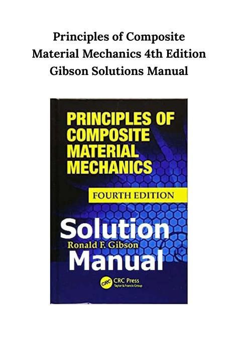 Principles Of Composite Material Mechanics Solution Manual Pdf Reader