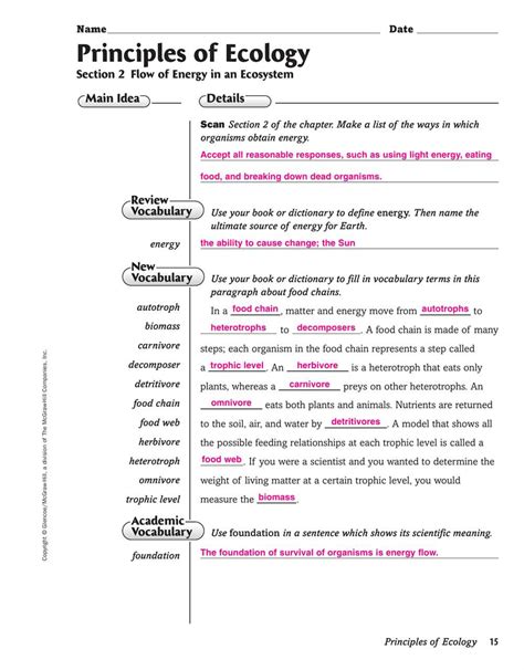 Principles Of Ecology Answer Key Epub