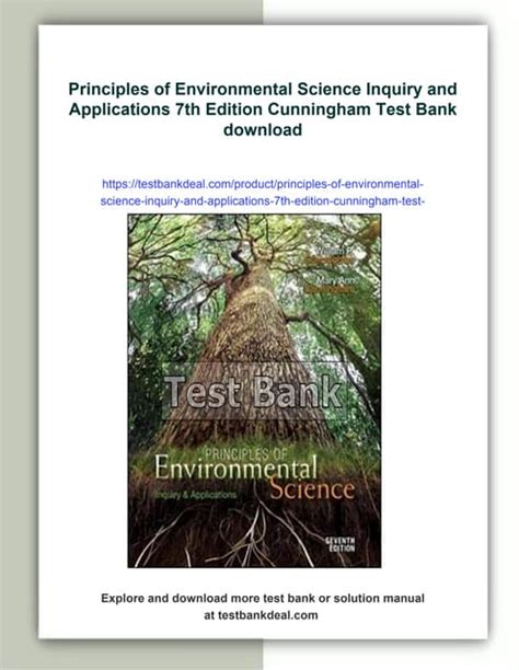 Principles Of Environmental Science Cunningham 7th Edition Ebook PDF