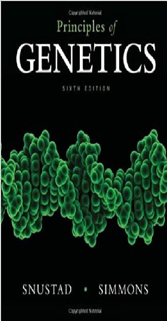 Principles Of Genetics 6th Edition Solution Manual Ebook PDF