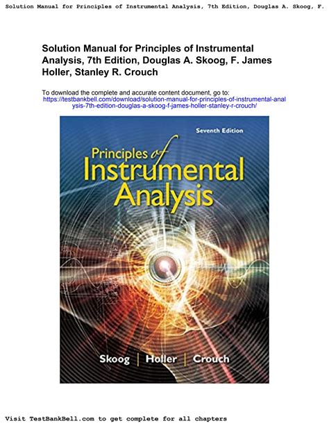 Principles Of Instrumental Analysis Solutions Manual PDF