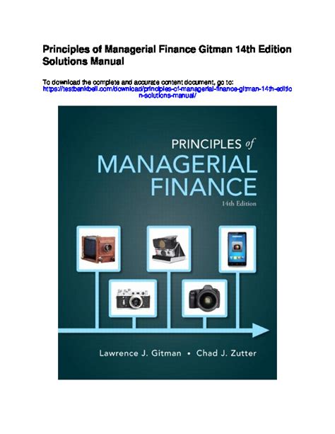 Principles Of Managerial Finance Gitman 11th Edition Solutions Manual Reader