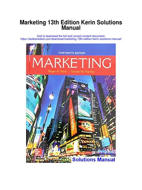 Principles Of Marketing 13th Edition Solution Manual Epub