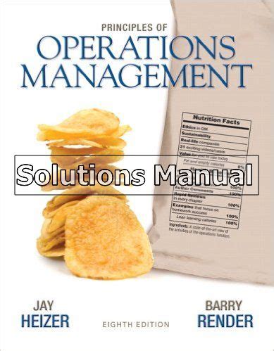 Principles Of Operations Management 8th Edition Solution Manual PDF