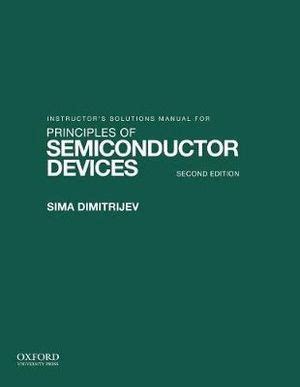 Principles Of Semiconductor Devices Sima Dimitrijev Solutions Doc