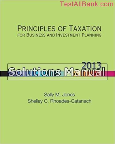 Principles Of Taxation 2013 Solutions Doc