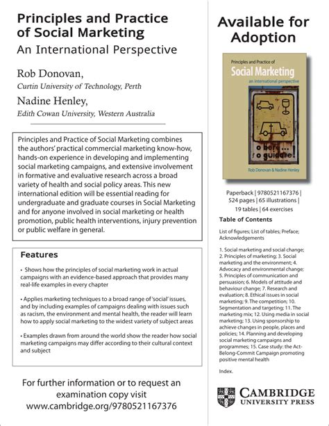 Principles and Practice of Social Marketing An International Perspective Kindle Editon