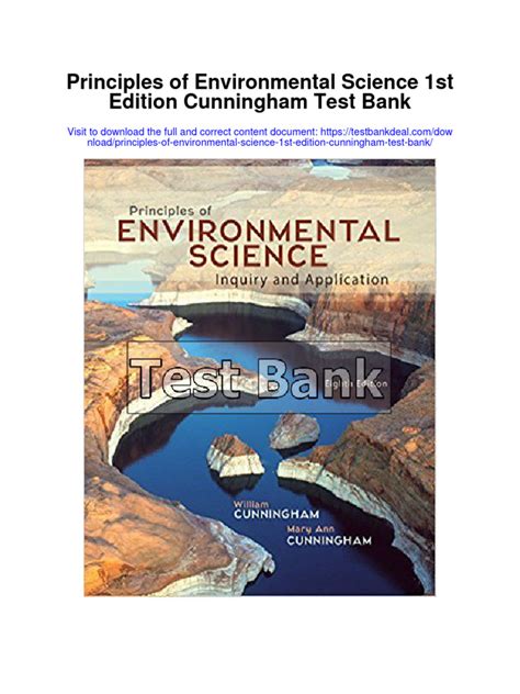 Principles of Environmental Sciences 1st Edition Epub