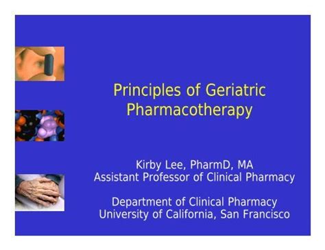 Principles of Geriatric Pharmacotherapy - Welcome to UCSF Ebook Reader