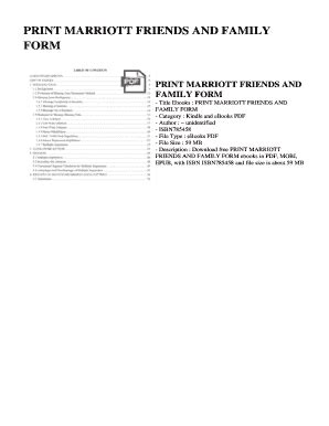 Print Marriott Friends And Family Form Ebook Reader